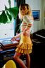 70s Vintage St. John by Marie Gray Striped Cropped Cardigan