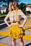 70s Vintage St. John by Marie Gray Striped Cropped Cardigan