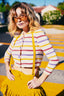70s Vintage St. John by Marie Gray Striped Cropped Cardigan