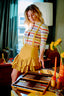 70s Vintage St. John by Marie Gray Striped Cropped Cardigan