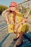 70s Vintage Sunshine Yellow Polka Dot Wide Leg Jumpsuit
