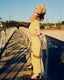 70s Vintage Sunshine Yellow Polka Dot Wide Leg Jumpsuit
