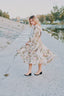 80s Vintage Karen Alexander Floral Lace Trim Duster Dress