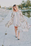80s Vintage Karen Alexander Floral Lace Trim Duster Dress