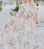 80s Vintage Karen Alexander Floral Lace Trim Duster Dress