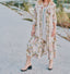 80s Vintage Karen Alexander Floral Lace Trim Duster Dress