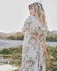 80s Vintage Karen Alexander Floral Lace Trim Duster Dress