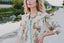 80s Vintage Karen Alexander Floral Lace Trim Duster Dress