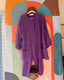90s Vintage Karl Lagerfeld Violet Wool Coat & Trouser Set | Sculptural Power Ensemble