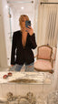 00s Vintage GUCCI Wool Knit Black Blazer y2k Designer Tailored Workwear