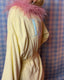70s Vintage Christian Dior Logo Pastel Yellow Toweling Bathrobe