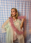50s Vintage Sheer Mint Green Peignoir Robe | Lace Trim Chiffon Duster