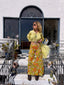 70s Vintage Hand Painted Daisy Sheer Duster