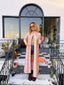 60s Vintage Dynasty Pastel Plaid Maxi Duster