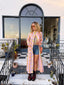 60s Vintage Dynasty Pastel Plaid Maxi Duster