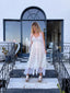 Contemporary Handmade One of One Lace Bridal Set | White & Blush Crochet Maxi Ensemble