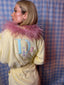 70s Vintage Christian Dior Logo Pastel Yellow Toweling Bathrobe