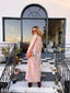 60s Vintage Dynasty Pastel Plaid Maxi Duster