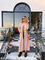 60s Vintage Dynasty Pastel Plaid Maxi Duster