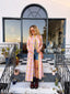 60s Vintage Dynasty Pastel Plaid Maxi Duster