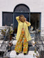 70s Vintage Hand Painted Daisy Sheer Duster