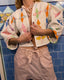 Handmade Vintage Patchwork Quilt Cropped Jacket | One of a Kind Puff Sleeve Jacket