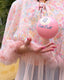60s Vintage Floral Chiffon Marabou Boudoir Cape
