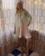 50s Vintage Sheer Mint Green Peignoir Robe | Lace Trim Chiffon Duster
