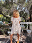 Vintage Deadstock Lim's Crochet Floral Lace Sequin Mini Dress | Bridal Cover Up