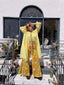 70s Vintage Hand Painted Daisy Sheer Duster