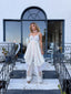 Contemporary Handmade One of One Lace Bridal Set | White & Blush Crochet Maxi Ensemble