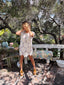 Vintage Deadstock Lim's Crochet Floral Lace Sequin Mini Dress | Bridal Cover Up