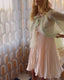 Late 60s Vintage French Pink Pleated Babydoll Mini Slip