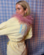 70s Vintage Christian Dior Logo Pastel Yellow Toweling Bathrobe