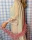 50s Vintage Sheer Mint Green Peignoir Robe | Lace Trim Chiffon Duster