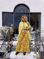 70s Vintage Hand Painted Daisy Sheer Duster