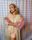50s Vintage Sheer Mint Green Peignoir Robe | Lace Trim Chiffon Duster
