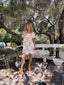 Vintage Deadstock Lim's Crochet Floral Lace Sequin Mini Dress | Bridal Cover Up