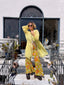 70s Vintage Hand Painted Daisy Sheer Duster