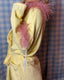 70s Vintage Christian Dior Logo Pastel Yellow Toweling Bathrobe