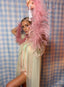 50s Vintage Sheer Mint Green Peignoir Robe | Lace Trim Chiffon Duster