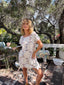 Vintage Deadstock Lim's Crochet Floral Lace Sequin Mini Dress | Bridal Cover Up