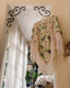 60s Vintage Rare Valentina Sequin Poncho | Iridescent Beaded Paisley Cape with Fringe Trim