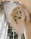 60s Vintage Rare Valentina Sequin Poncho | Iridescent Beaded Paisley Cape with Fringe Trim