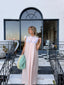 60s Vintage Christian Dior Pink Peignoir Nightgown | Blush Lace Trim Bridal Maxi Dress