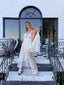Contemporary Handmade One of One Lace Bridal Set | White & Blush Crochet Maxi Ensemble