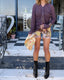 90s Vintage KRIZIA Metallic Crinkle Cardigan | Rare Plum Textured Italian Knit