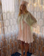 50s Vintage Sheer Mint Green Peignoir Robe | Lace Trim Chiffon Duster