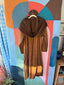 Vintage Issey Style Avant Garde Hooded Sculptural Pleated Bronze Jacket