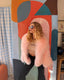 90s Vintage Mongolian Fur Coat | Blush Pink Curly Lamb Jacket